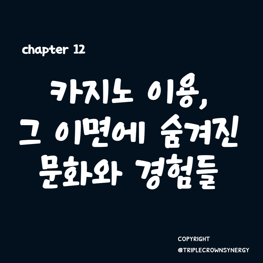  chapter 12. 카지노 이용, 그 이면에 숨겨진 문화와 경험들
