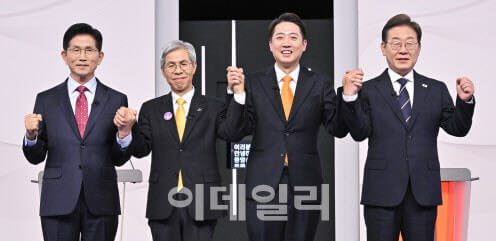 권영국 대선후보, 김문수 악수 거절