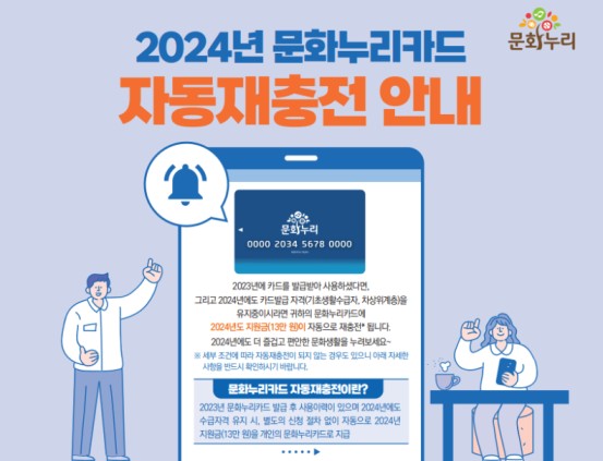 2024년 문화누리카드 자동재충전