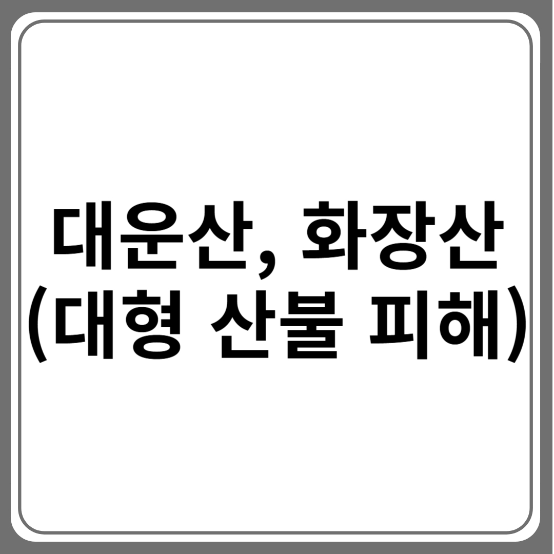 대운산, 화장산 화재