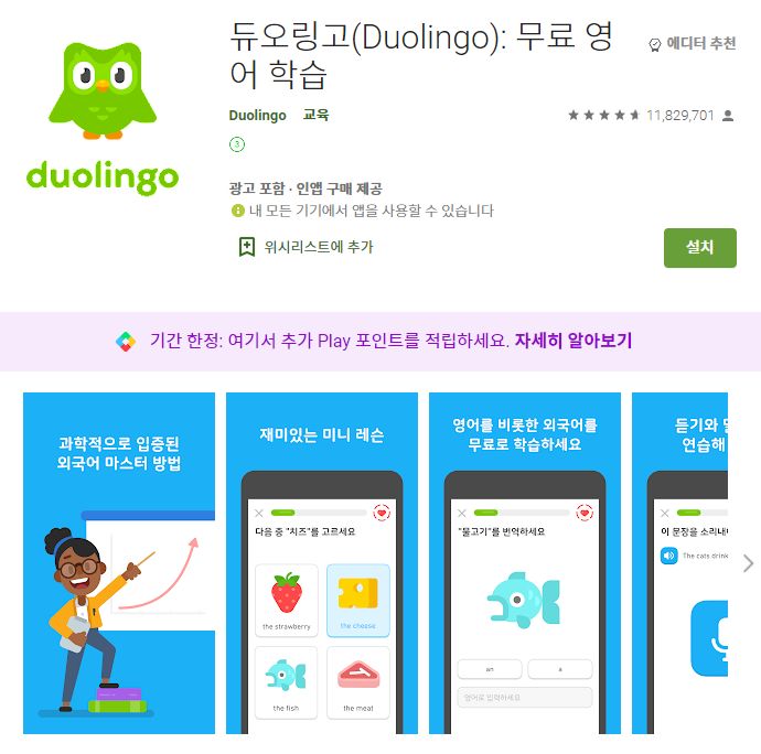  무료 영어 공부 어플 추천 학습 독학 앱