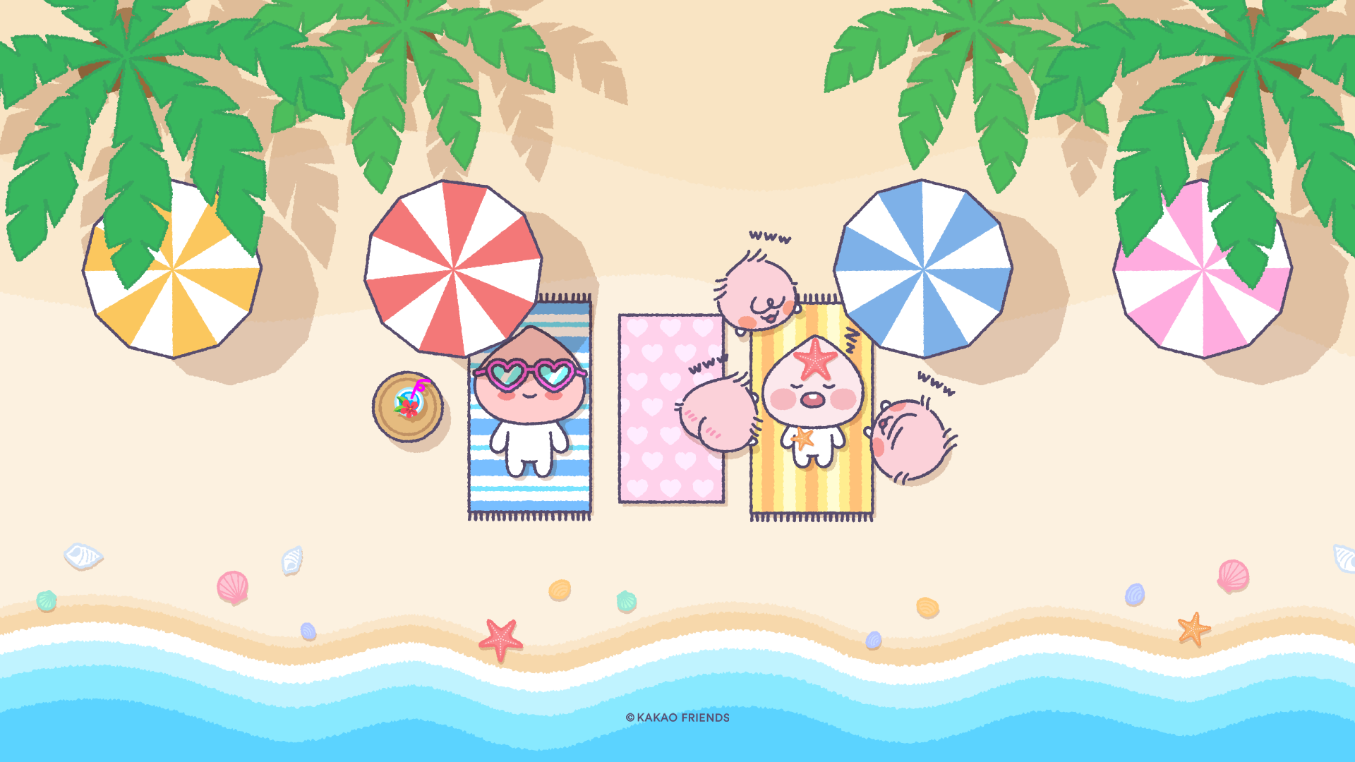 Japan Kakao Apeach Wallpaper 사랑을 담은 비너스인