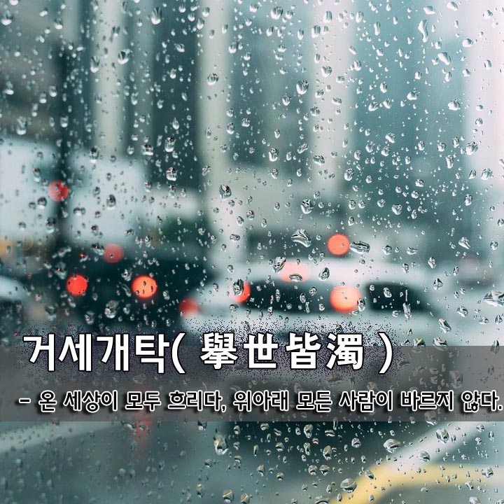 거세개탁(擧世皆濁)