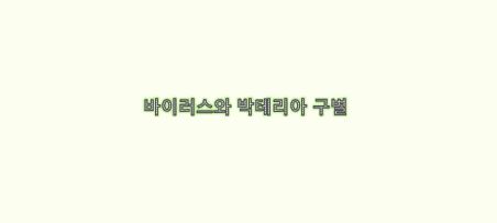  질병과 관련된 바이러스와 박테리아 구별하기