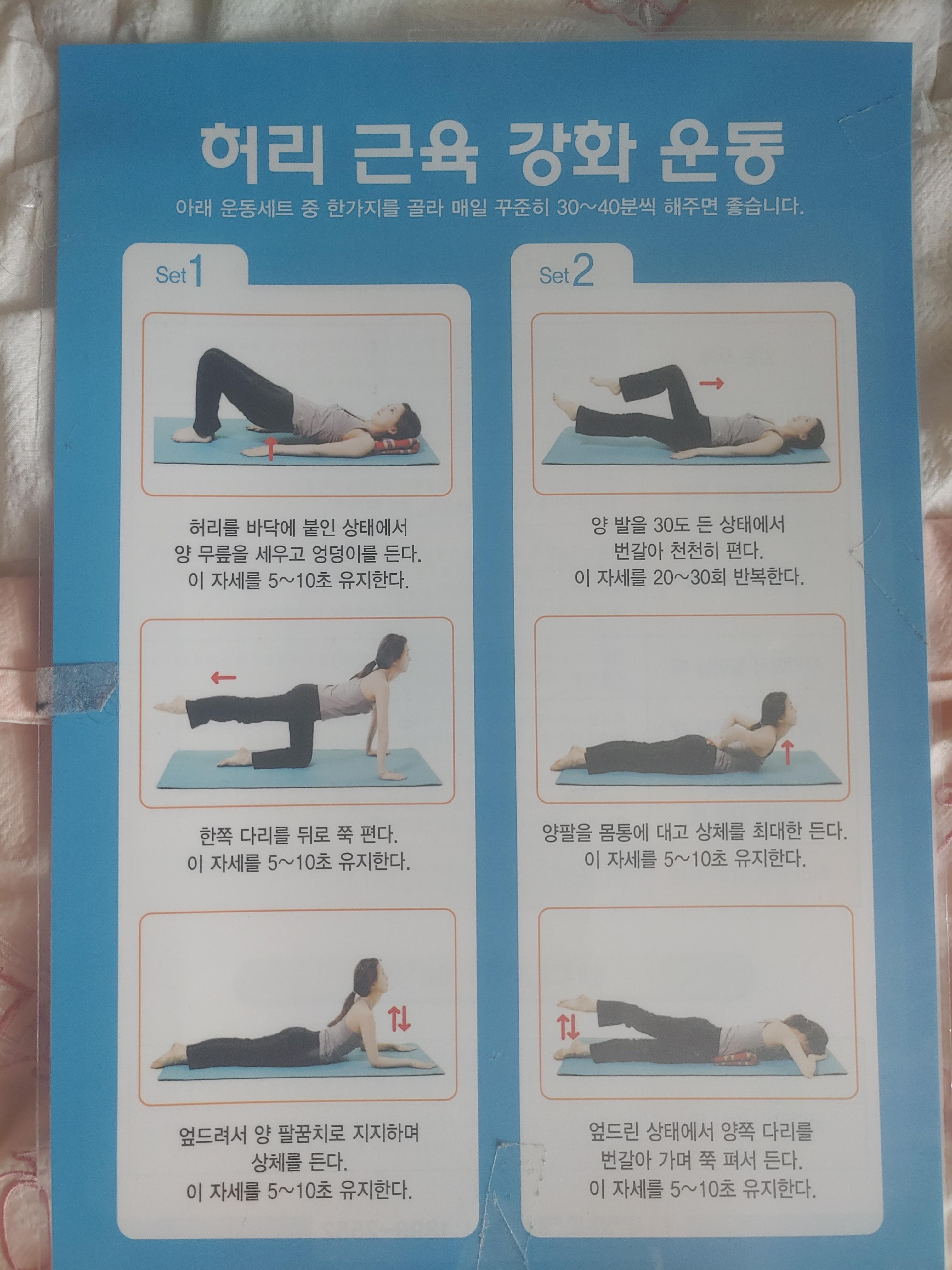  허리 시술 후 근육 강화 운동