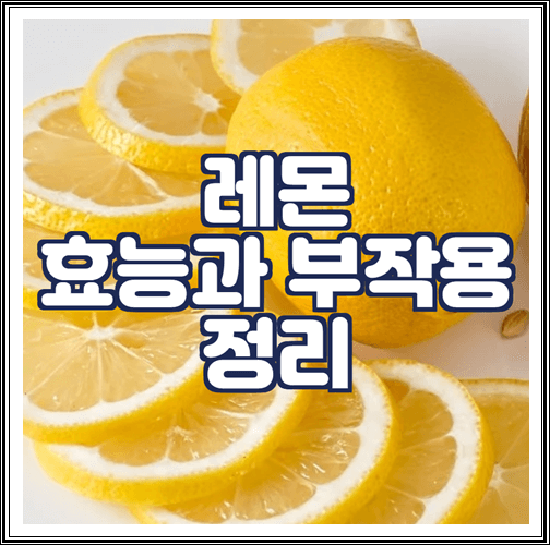  레몬 효능과 부작용 정리