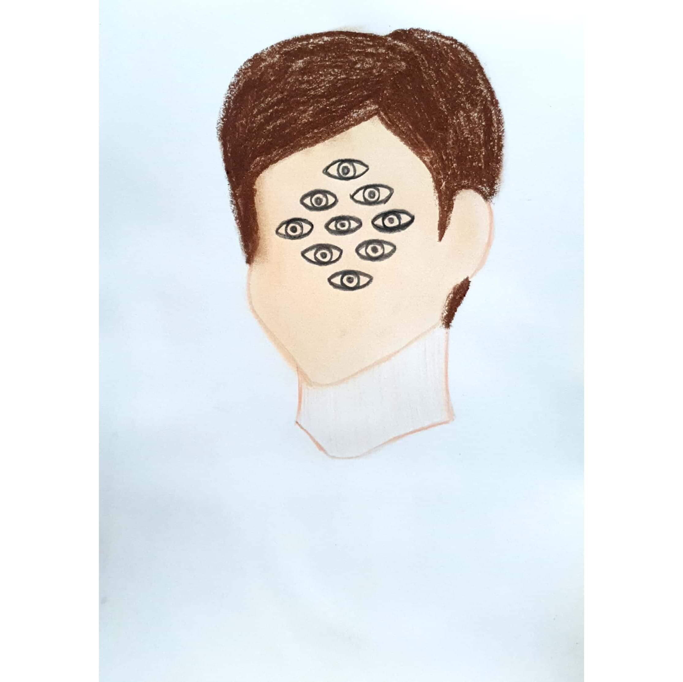  시선 안에 맞추다 / 일러스트레이션 그림 드로잉 / 인물화 그리기