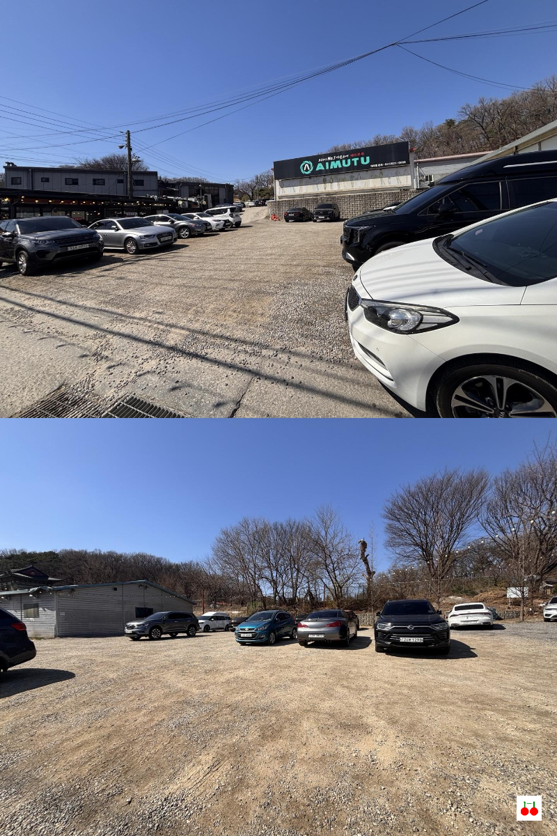 덕소 숯불갈비 맛집 주차장 전경, 넓은 양방향 주차 공간