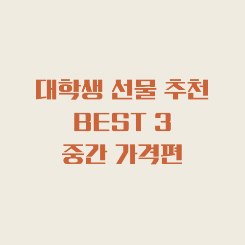  대학생 선물 추천 BEST 5 중간 가격편 (ft. 수능 선물, 신입생 선물)