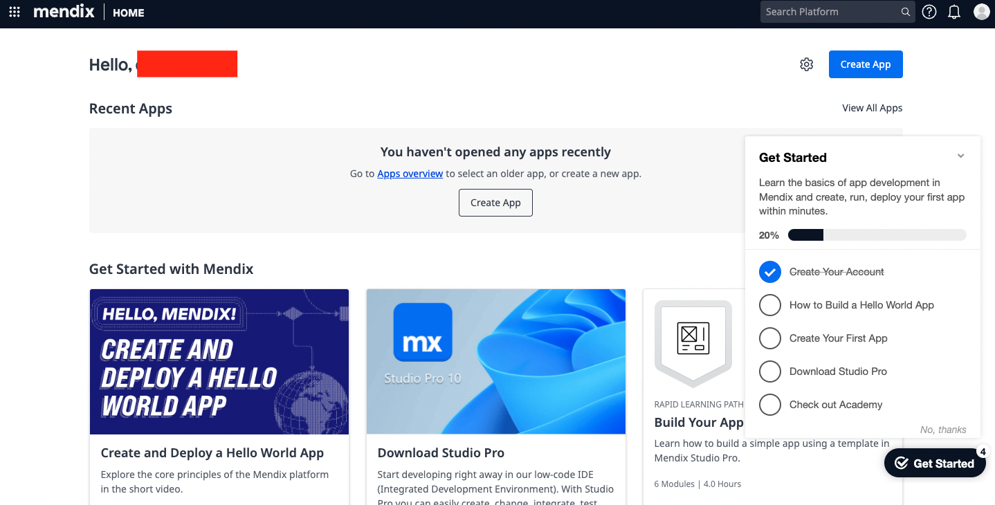 [LowCode] Mendix 가입 및 설치