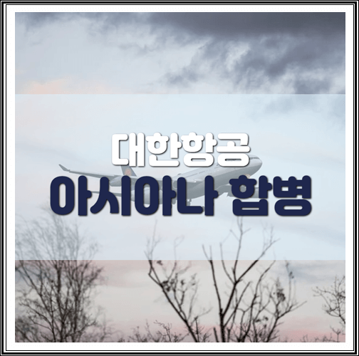  대한항공 아시아나 합병 소식