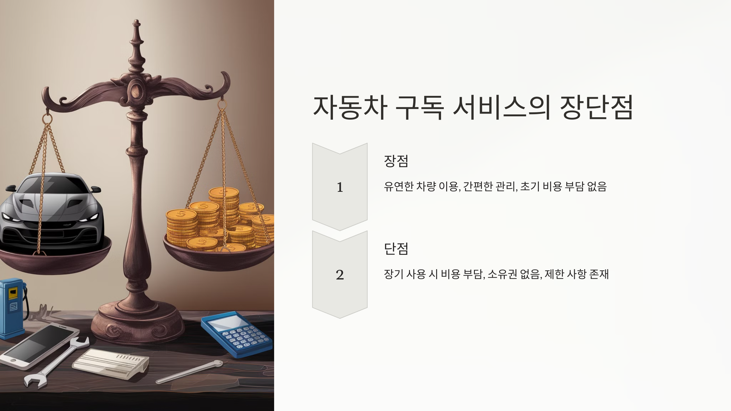 ✅ 자동차 구독 서비스의 장단점