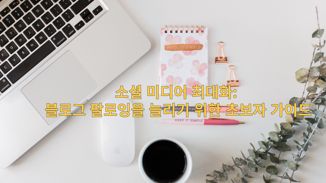  소셜 미디어 최대화: 블로그 팔로잉을 늘리기 위한 초보자 가이드