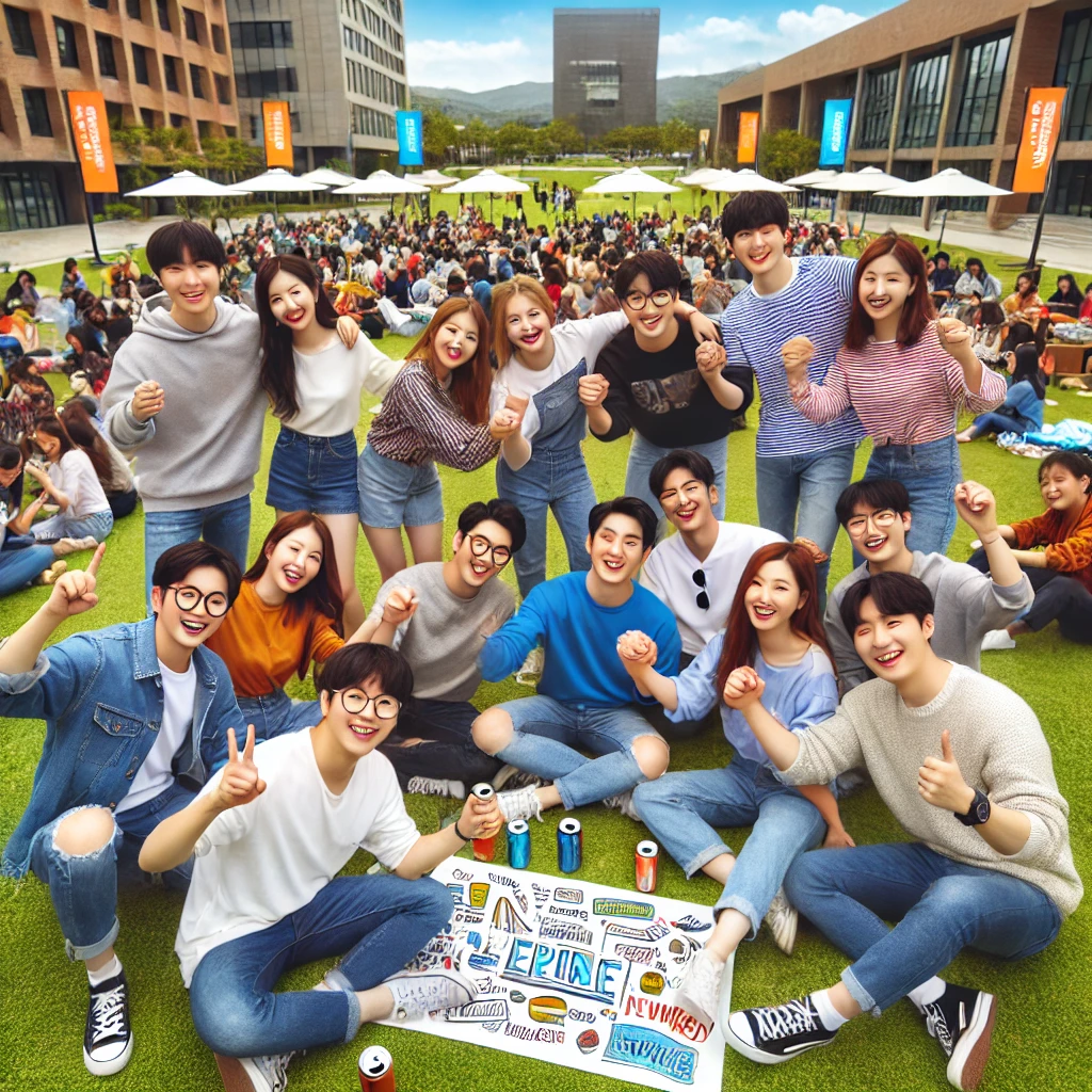 대외활동에 참여한 대학생들