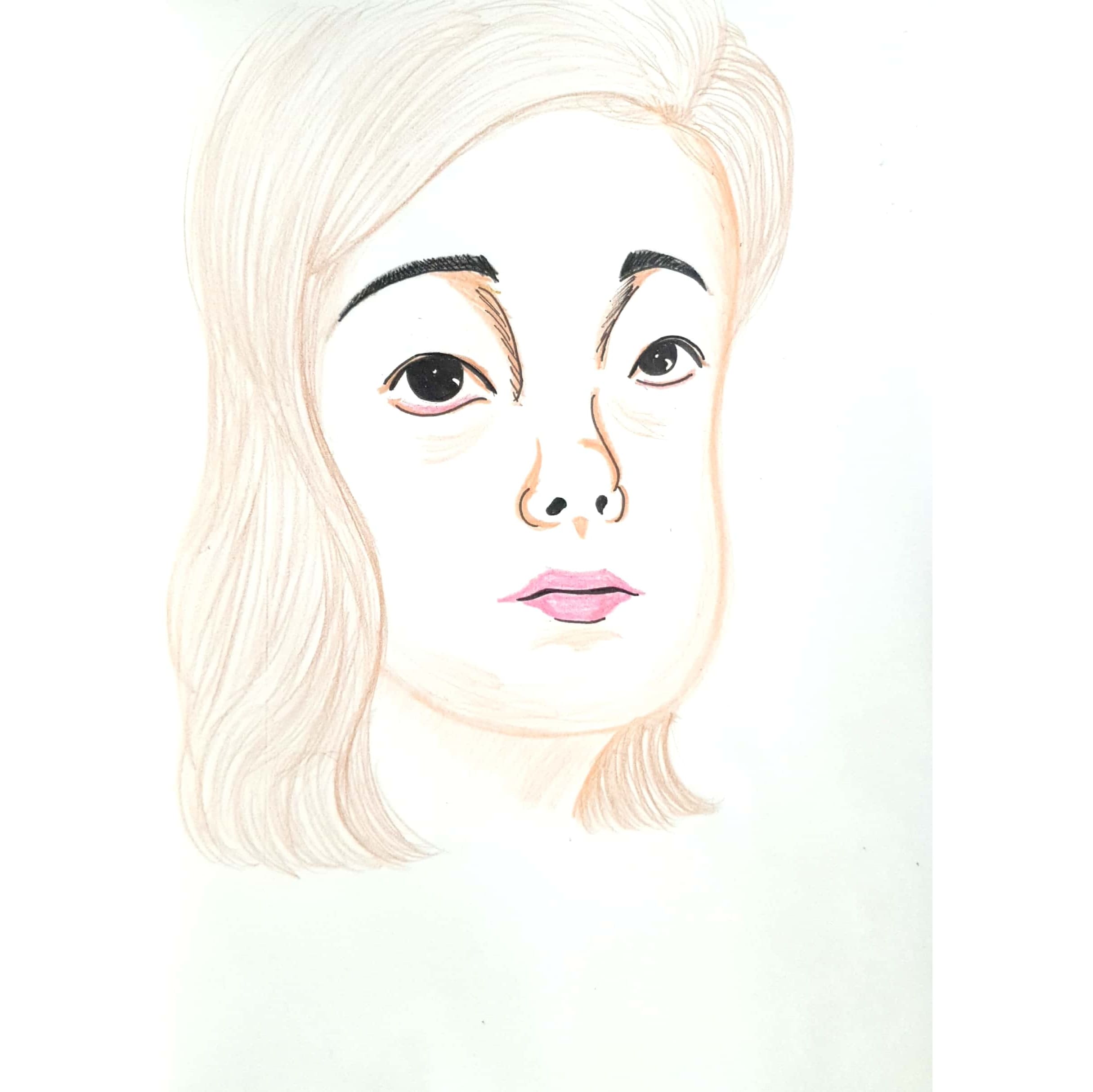  Looking 바라보기 / 일러스트레이션 그림 드로잉 / 인물화 그리기