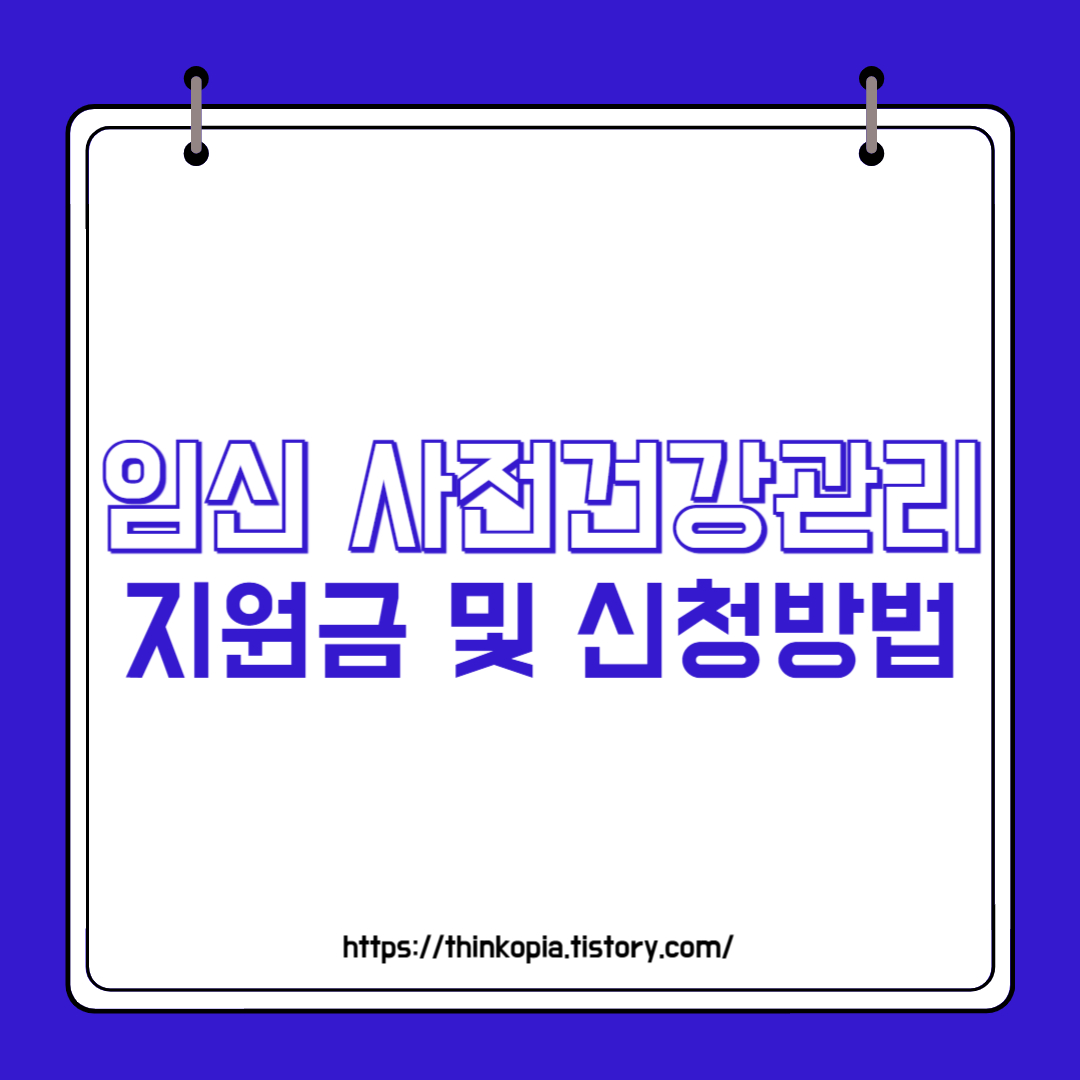  임신 사전건강관리 지원 대상 및 지원금 알아보기