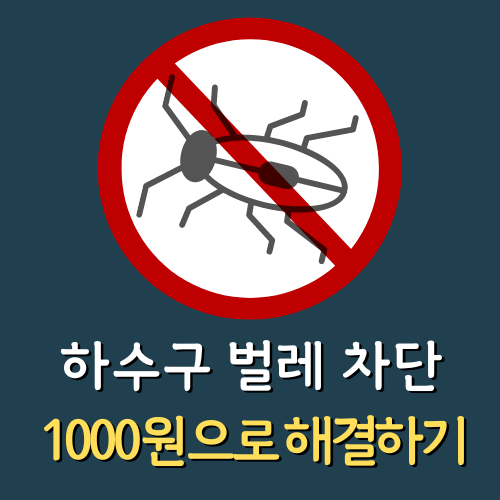 하수구 벌레 차단 꿀팁