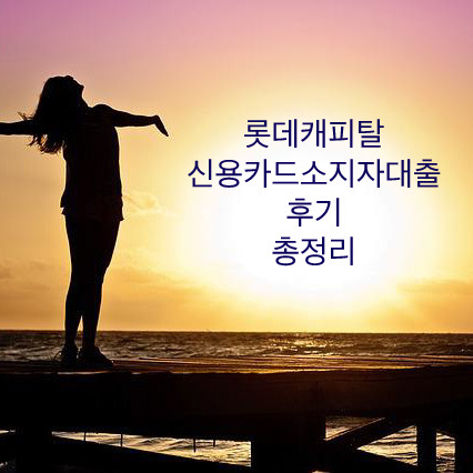  롯데캐피탈 신용카드소지자대출 후기 무직자도 가능한가?
