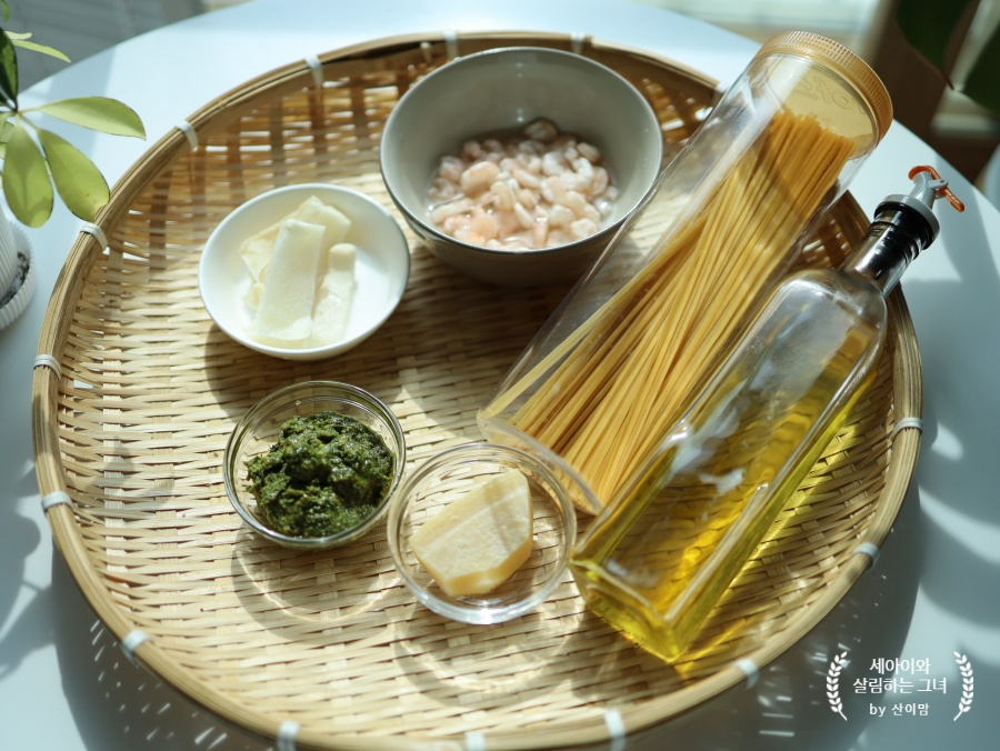 바질 파스타 만들기 바질페스토 파스타 만들기 링귀니 파스타 22