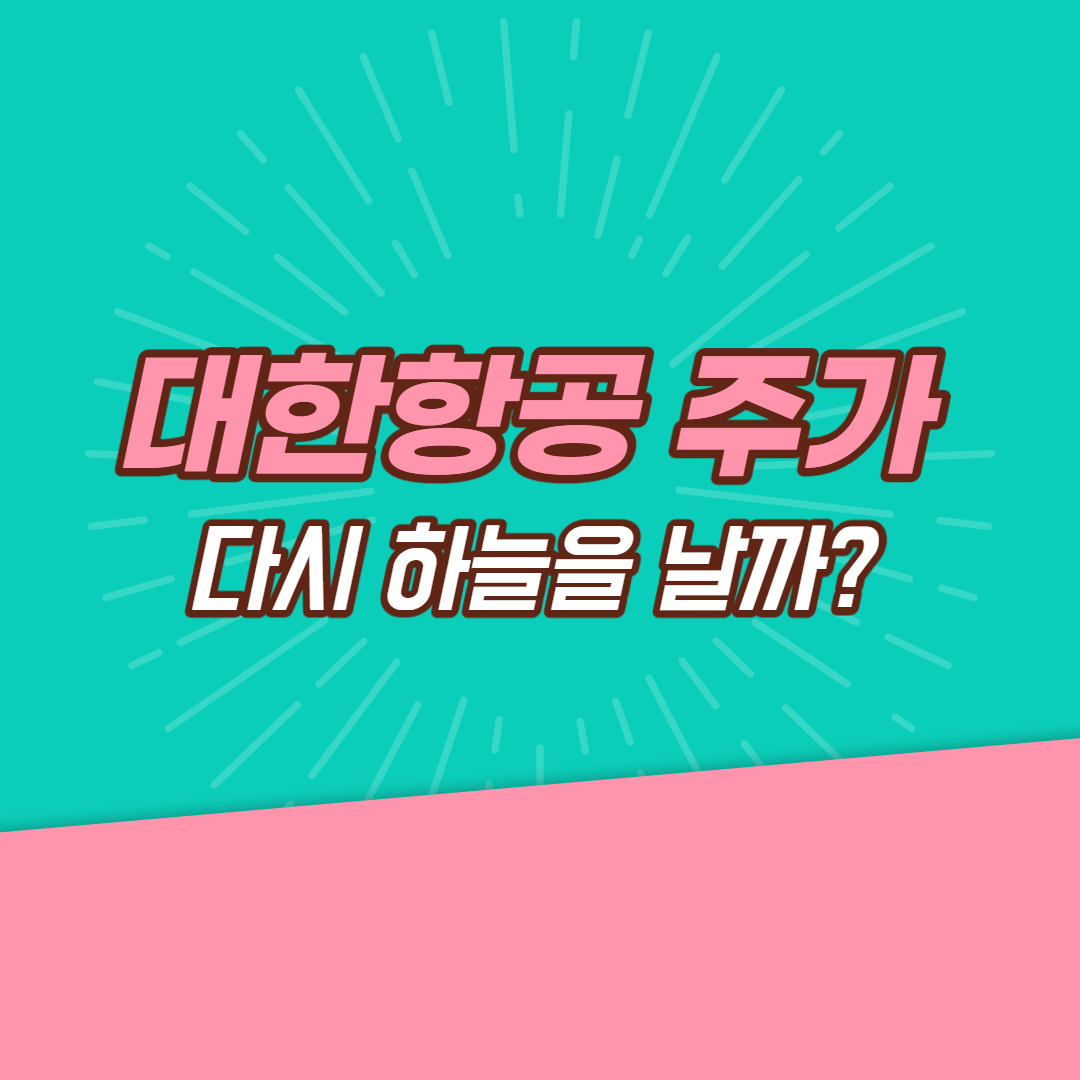 대한항공 주가 다시 하늘을 날까?