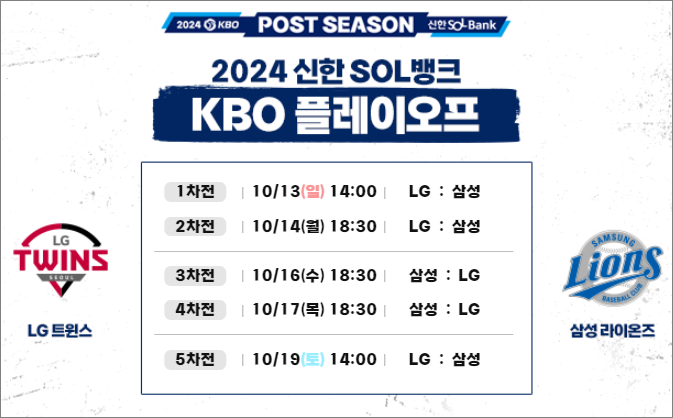 2024 KBO 포스트시즌 플레이오프 일정