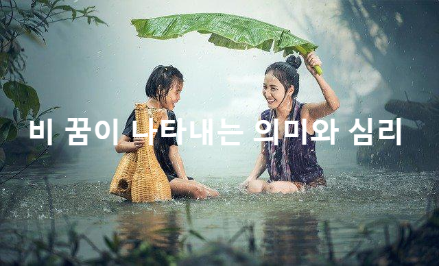  비 꿈이 나타내는 의미와 심리