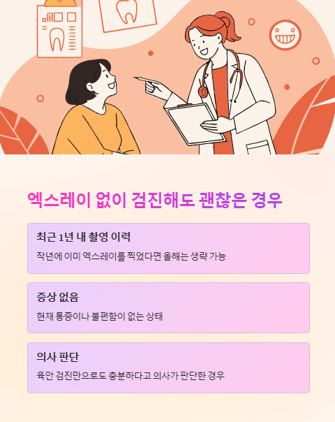 엑스레이 없이 검진해도 괜찮은 경우