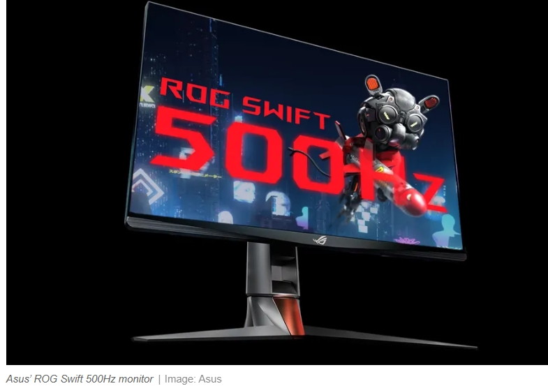 엔비디아-에이수스&#44; 세계 최초 500Hz G-Sync 디스플레이 공개...세계 최고 속도 자랑 VIDEO: WORLD’S FASTEST Gaming Monitor – 500Hz Powered by NVIDIA G-SYNC
