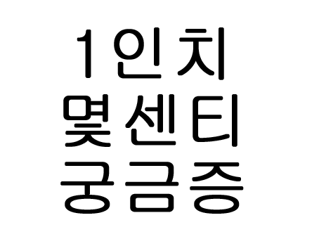  1인치 몇 센티미터cm?! 인치 재는 법.