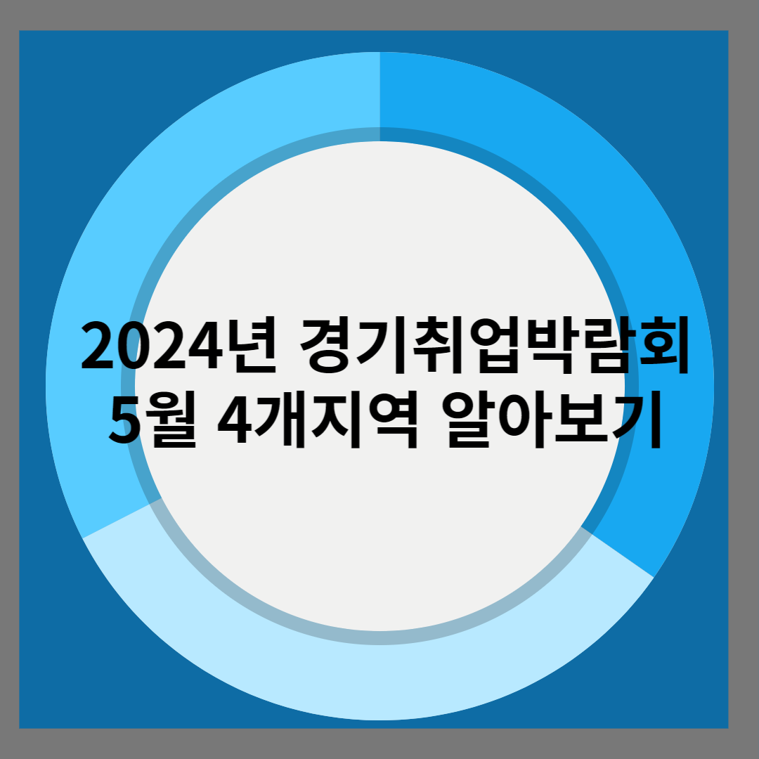 경기취업박람회 5월