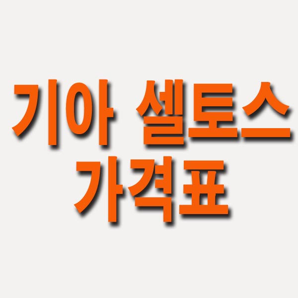  기아 셀토스 가격표 2024