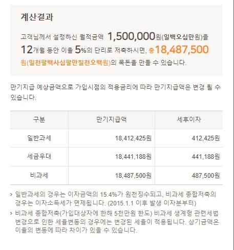 예금 적금 이자계산기 이자계산 방법