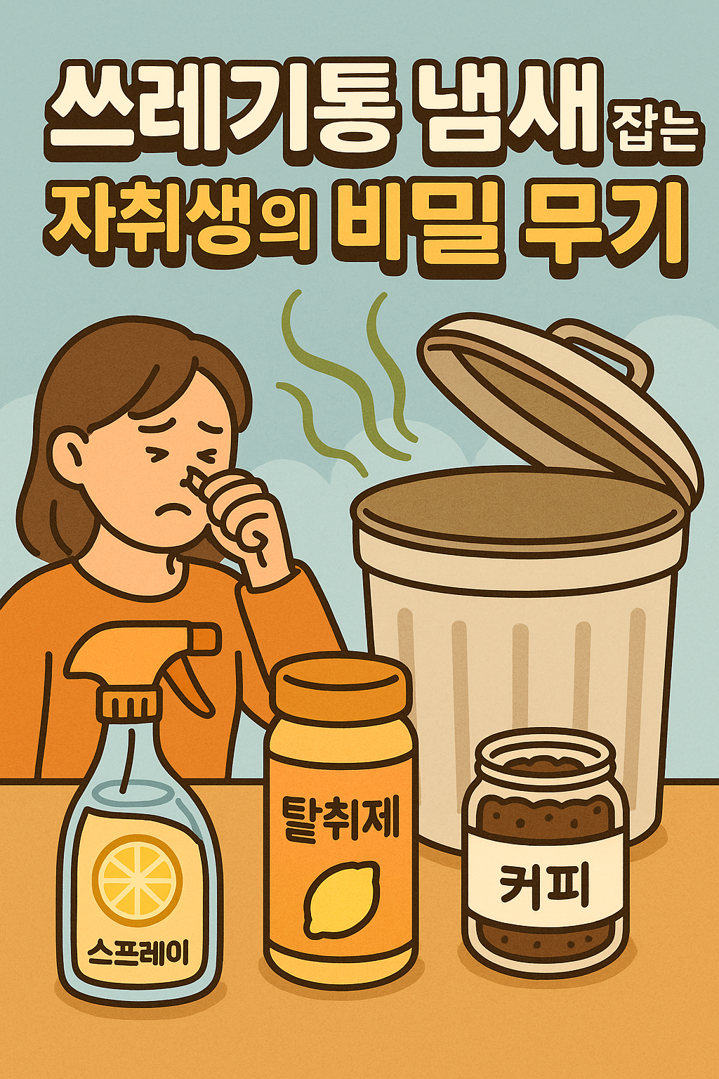 쓰레기통 냄새없애는 방법