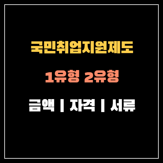 국민취업지원제도 1유형 2유형 차이점 | 금액, 자격조건, 서류 국민취업지원제도 1유형 2유형 차이점 | 금액, 자격조건, 서류