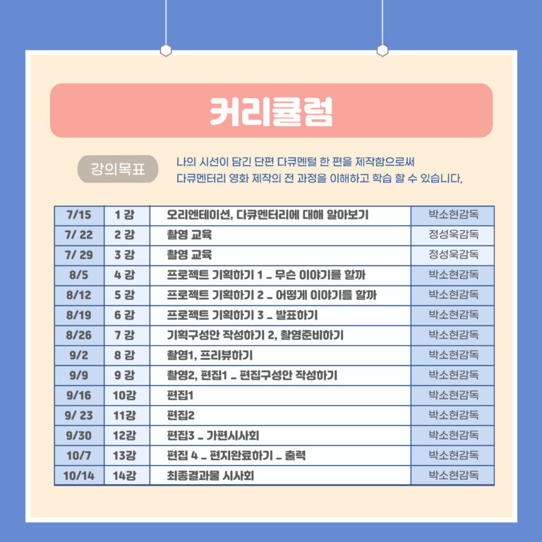  2021 경남영화학교 다큐멘터리 필름 메이킹 1
