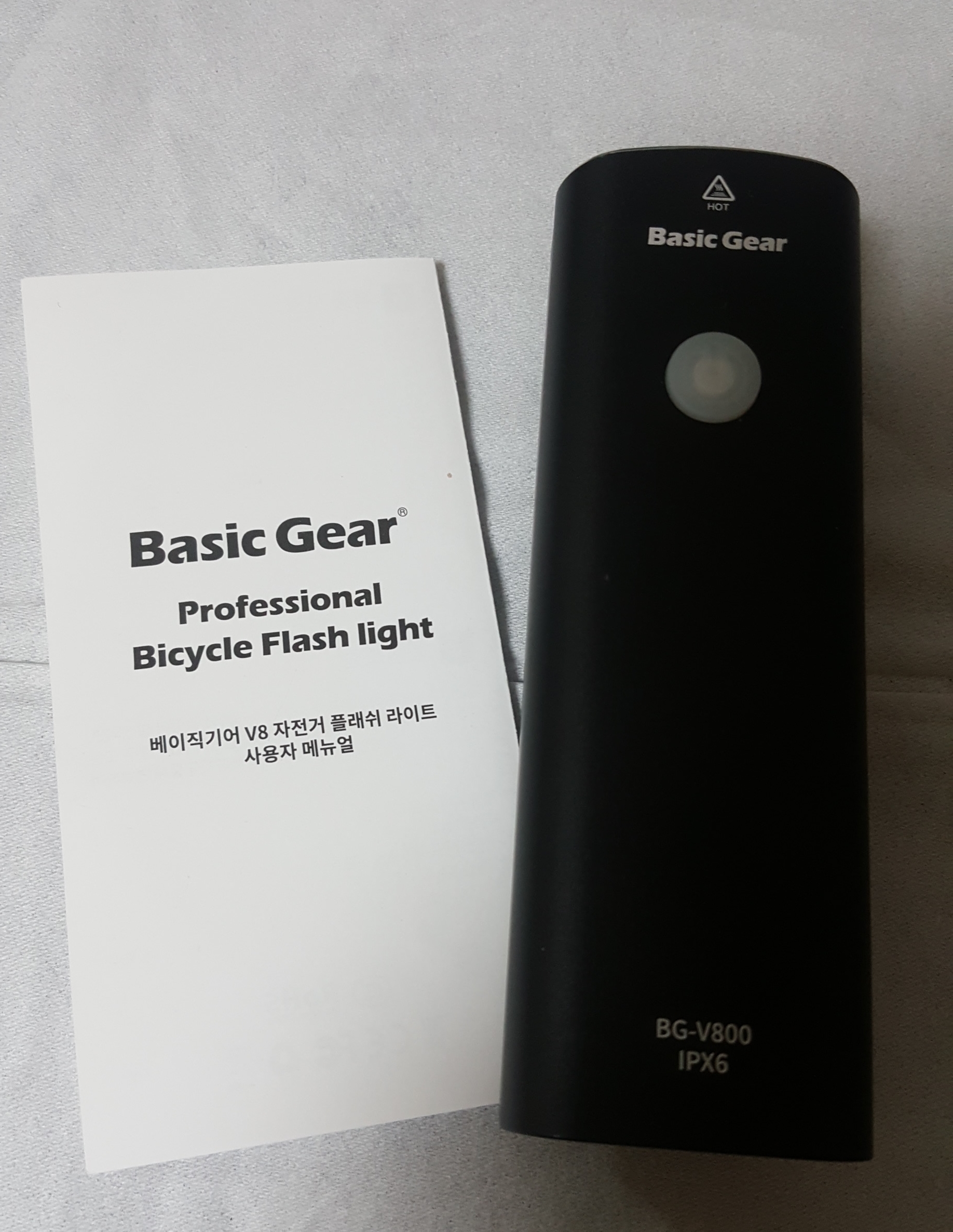  자전거 전조등 Basic Gear V8 플래쉬 라이트와 후미등 NOSBIKE 노스바이크 충전식 A타입 사용 후기