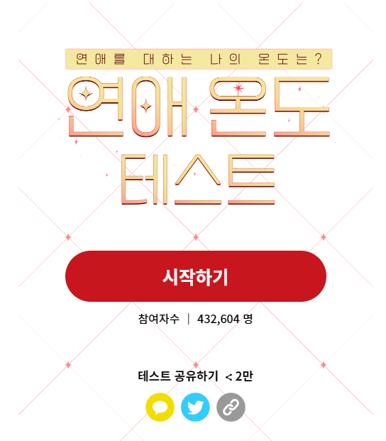  연애온도 테스트 링크 바로가기 (+MBTI 성격유형 종류)