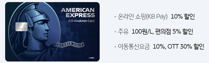  American Express Blue Card 생활비 할인 카드