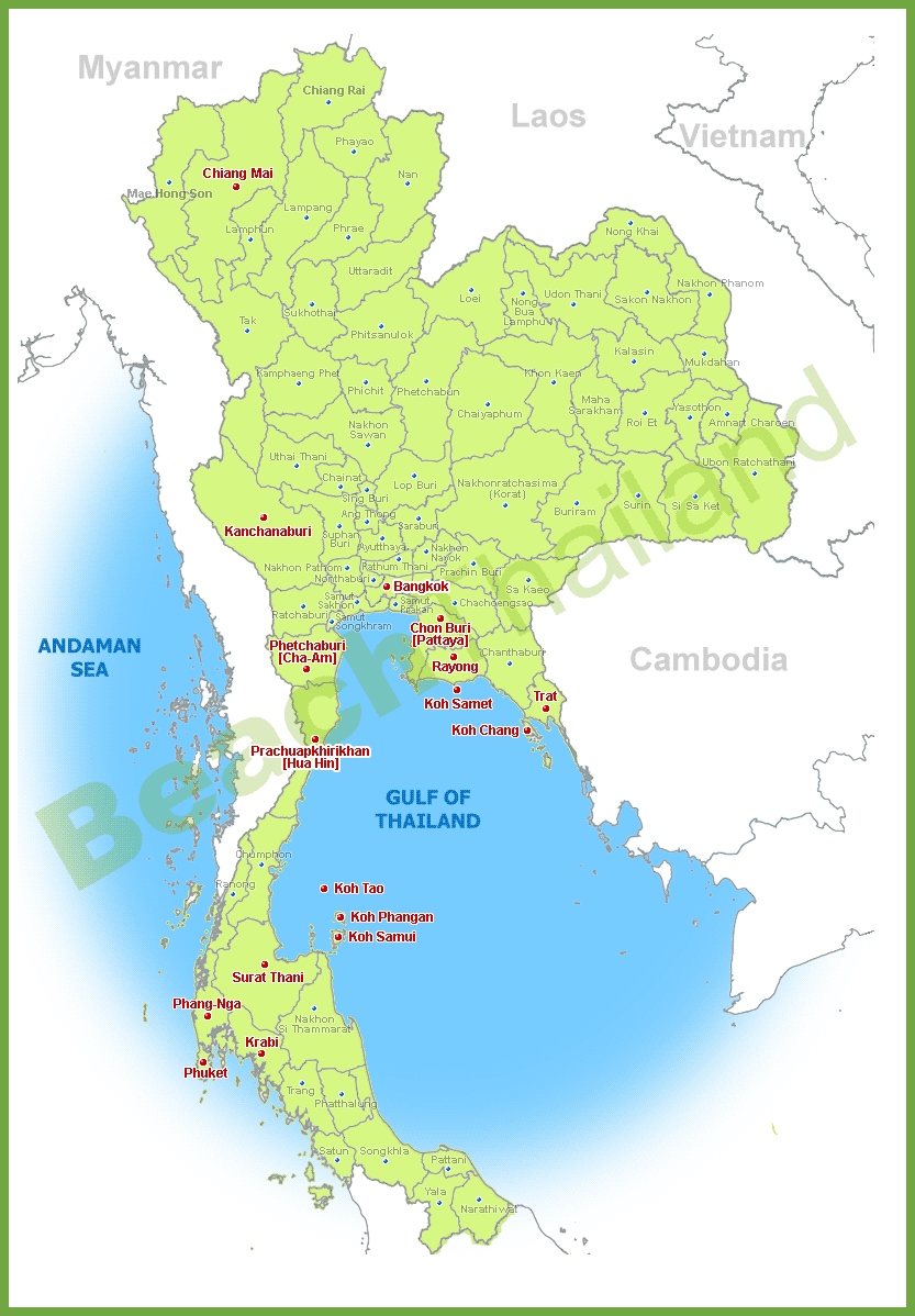 태국 리조트 지도