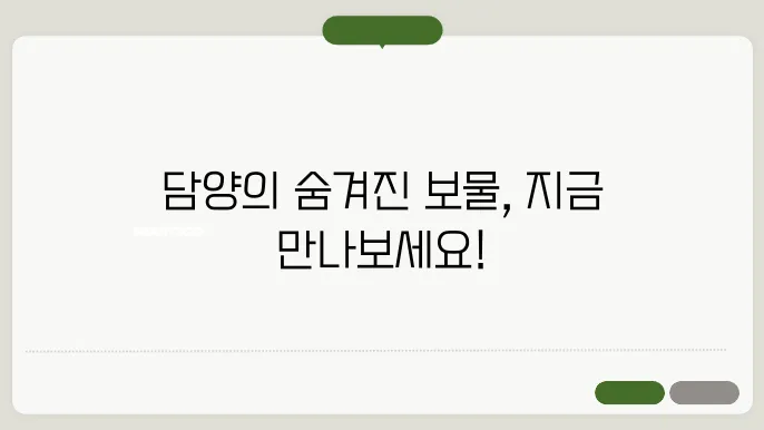 담양 가볼만한곳 베스트10