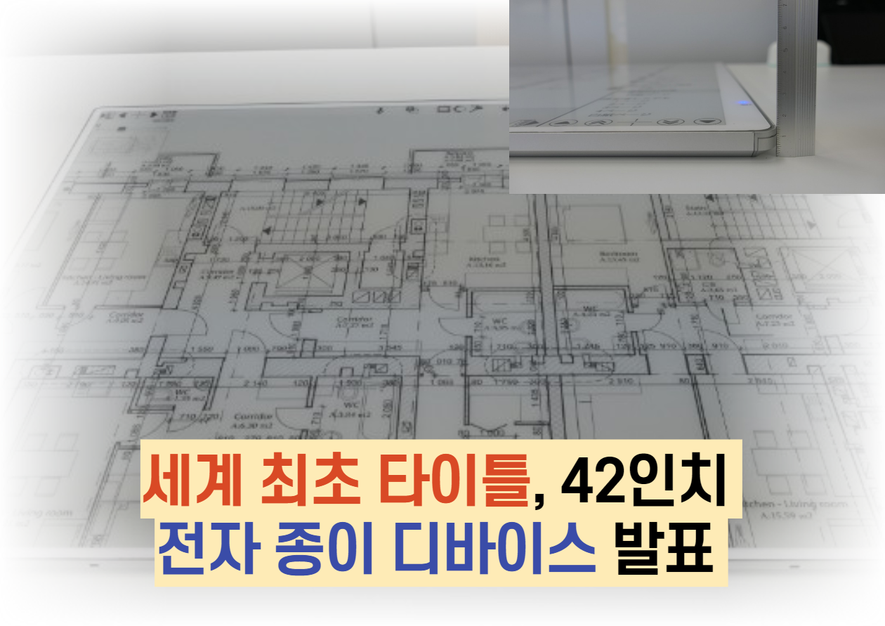  세계 최초 타이틀, 42인치 전자 종이 디바이스 발표