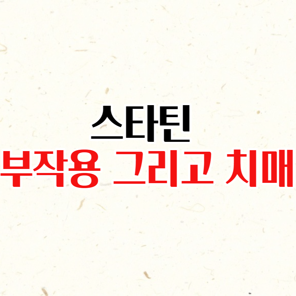  고지혈증약 스타틴 부작용, 그리고 치매