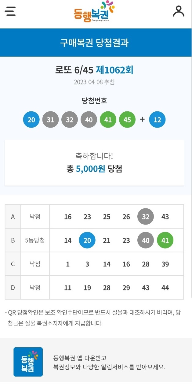  첫 로또, 당첨되다.