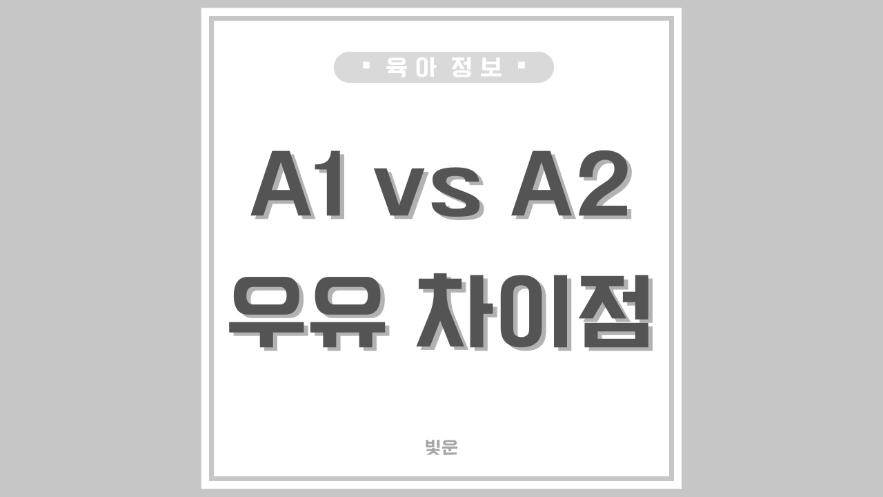 A1 A2 우유 차이점