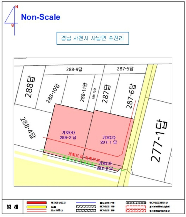 진주지원2022타경4730 지 적 개 황 도