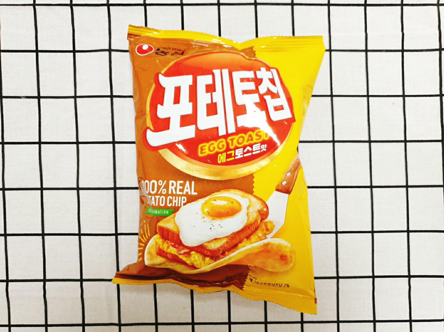  농심 포테토칩 에그토스트 포테이토 칩 과자 계란의 조합