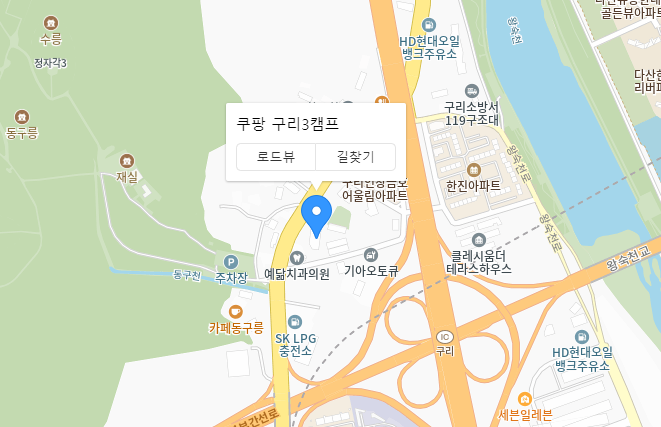 쿠팡 플렉스 구리3캠프 위치 이미지