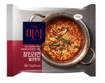  [켐핑음식] 하림 The미식 장인라면 얼큰한맛 116g 4개