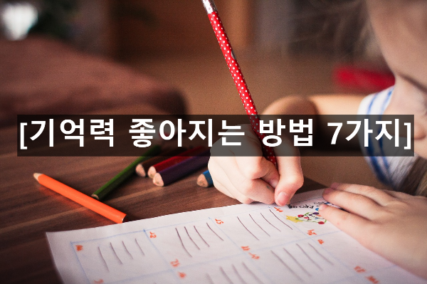  기억력 좋아지는 방법 7가지