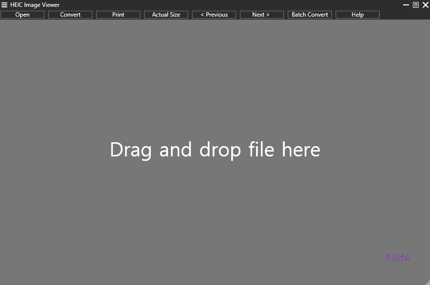 HEIC Image Viewer&#44; Converter 실행 화면